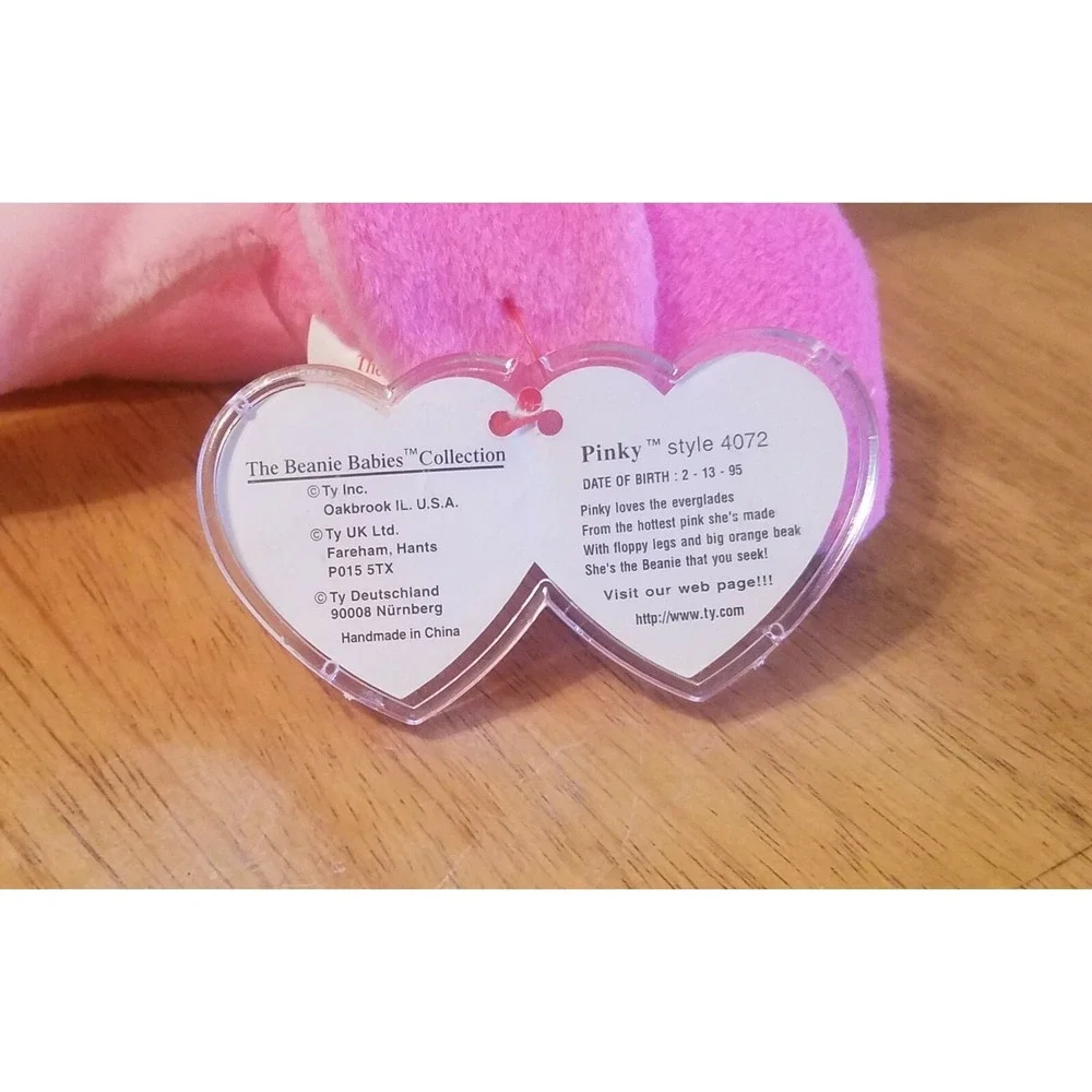 Ty Beanie Babies - Pinky the Flamingo style 4072 (1995)